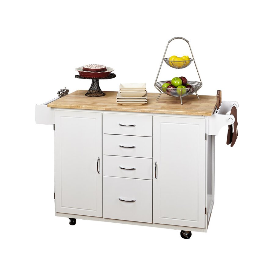 Modern Kitchen Islands Carts AllModern   Harwick Kitchen Island With Wooden Top 